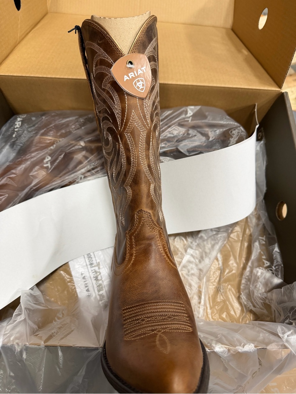 Ariat Mesa Tan Women's Heritage J Toe Western Boots - Picture 2 of 5